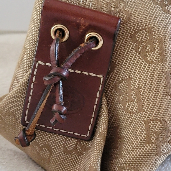 Dooney & Bourke Brown Logo Gretta Slouch Shoulder Bag Purse Vintage - Picture 7 of 16